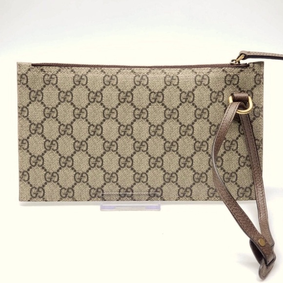 100% Authentic Gucci Pouch/Wristlet Canvas - Picture 1 of 8